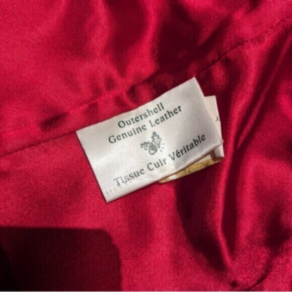 Vintage Danier Leather Blazer Jacket - Red & Black - Picture 10 of 11